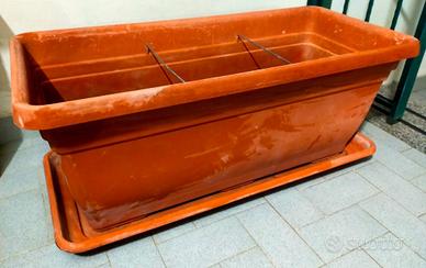 10 vasi con sottovaso 