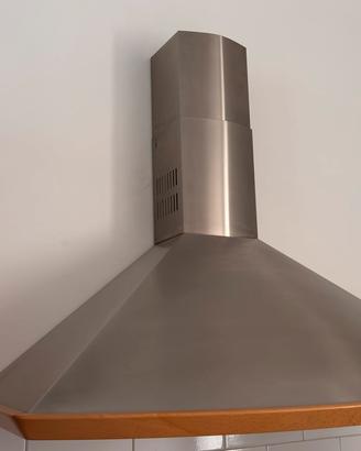 Cappa aspirante per cucina in inox e ciliegio