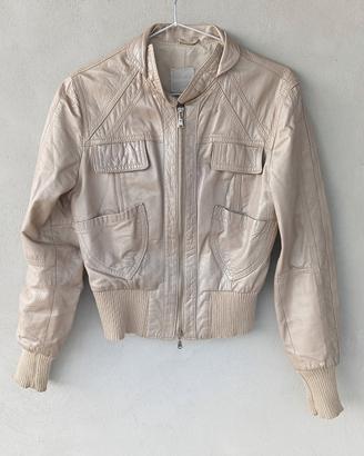 Giacca bomber in pelle donna Imperial, tg M, beige