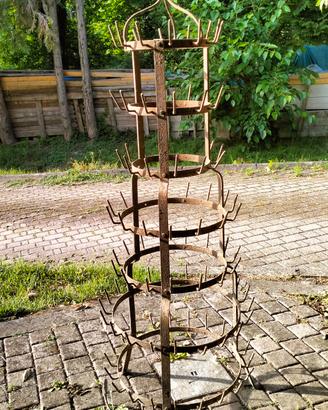 lavabottiglie ferro battuto vintage