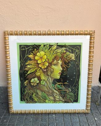 Quadro decorativo stile Art Nouveau 50x50 cm