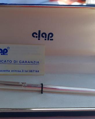 penna a sfera vintage Clap silver plated