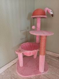 Albero tiragraffi fenicottero rosa