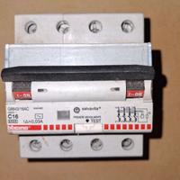 INTERRUTTORE MAGNETOTERMICO DIFFERENZIALE 4 X 16A