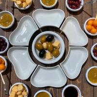 Antipastiera fiore bianca ceramica