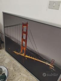Quadro Ponte Golden Gate - Design Moderno Grigio