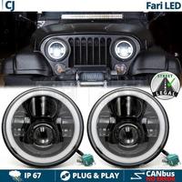Coppia FARI LED Anteriori PER JEEP CJ Angel Eyes