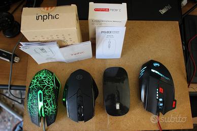 4 mouse gaming/wireless vari modelli