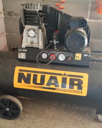 compressore nuair 200lt 3hp 220v 