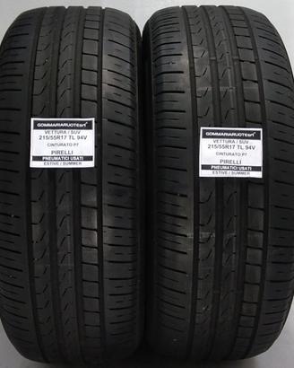 2 PNEUMATICI USATI 215/55R17 94V CINTURATO P7 SI P