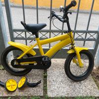 Bici bimbo con rotelle 3/4 anni