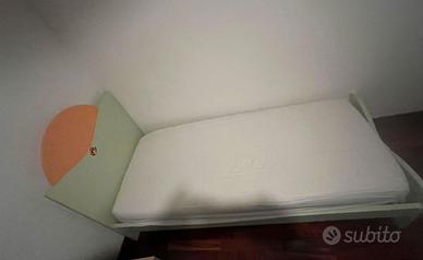 Letto singolo 80 x 180 con rete e materasso