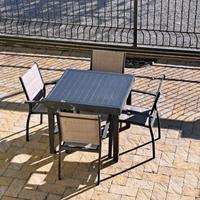 Tavolo allungabile da giardino con 6 sedie 