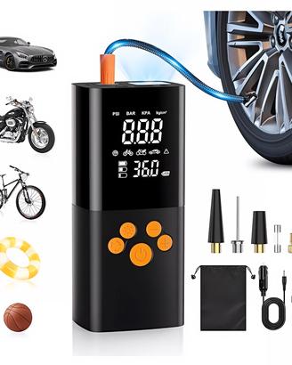 Compressore Aria Portatile Per Bici, Auto, Palloni