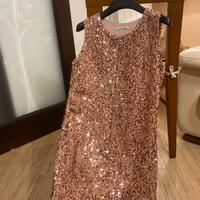 Abitino in paillettes rosa antico