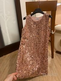 Abitino in paillettes rosa antico