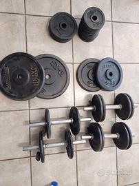 Manubri e dischi ghisa palestra