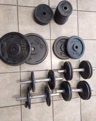 Manubri e dischi ghisa palestra