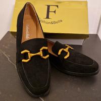 mocassino nero donna