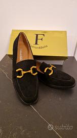 mocassino nero donna