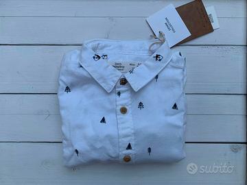Camicia Bambino Zara 6-9 mesi 74cm Bianca