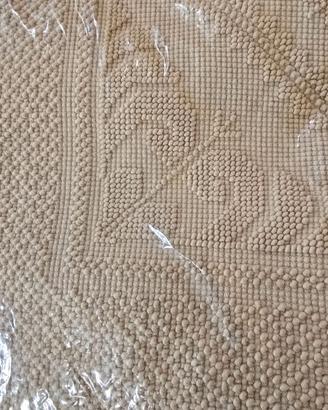 Tappeto sardo bianco nuovo originale vintage