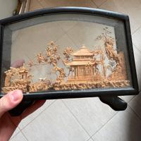 Diorama in sughero cinese originale pagoda asitica
