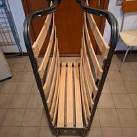 Rete materasso usata 2 volte pieghevole. 2 mt lung