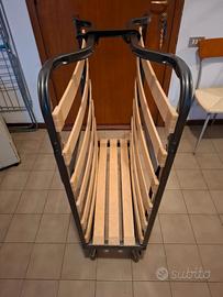 Rete materasso usata 2 volte pieghevole. 2 mt lung