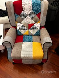 Poltrona Relax Reclinabile Patchwork