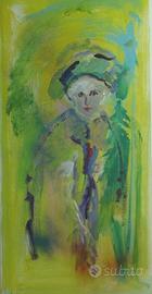 Quadro olio su tela Ernesto Treccani cm 90x45