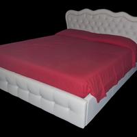 Letto Matrimoniale Ecopelle Bianco e Materasso