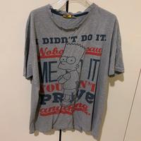 Maglieta t-shirt Bart simpson colore grigio