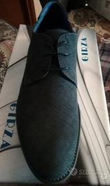 Scarpe blu tg. 42 e scarpe nero in vera pelle