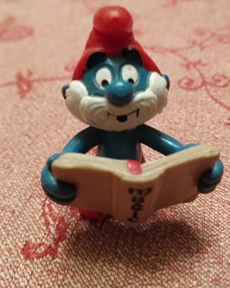 Grande puffo con libro magic - peyo 1983 schleich