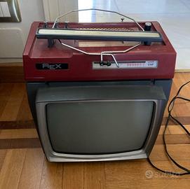 Televisore vintage REX anni ’60/’70 – si accende