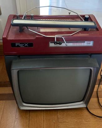 Televisore vintage REX anni ’60/’70 – si accende