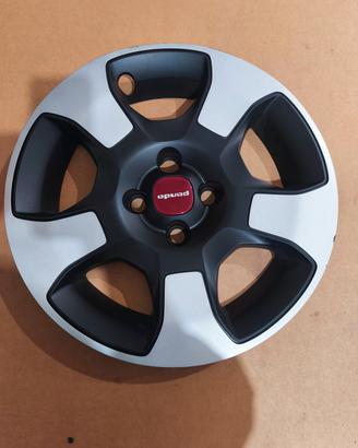 borchia nero argento  fiat panda hybrid