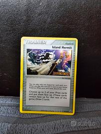 carta trainer island hermit stamped ing  pokemon