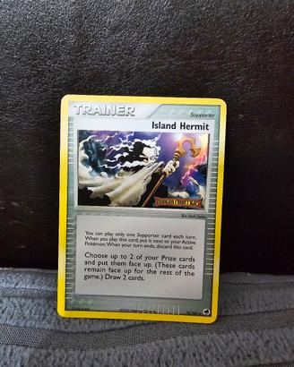 carta trainer island hermit stamped ing  pokemon