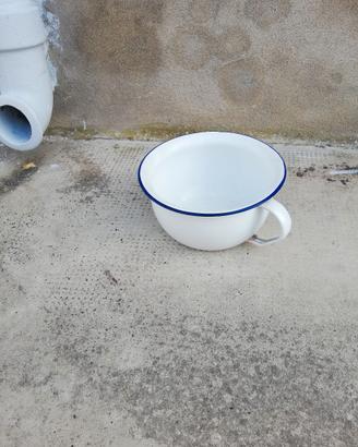 Vaso Da Notte/Pitale smaltato metà 900 "DUE LEONI"