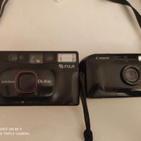 Due fotocamere compatte fuji e Canon