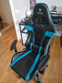 Sedia da gaming  Oversteel nera e blu 