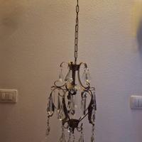 Lampadario vintage gocce in cristallo anni 60/70