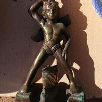 Statua Colosso Rodi Antico in bronzo Vintage