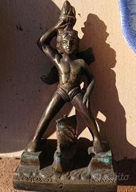 Statua Colosso Rodi Antico in bronzo Vintage
