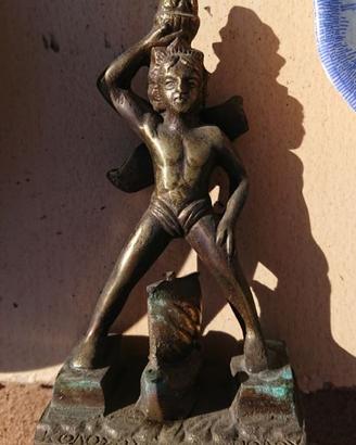 Statua Colosso Rodi Antico in bronzo Vintage