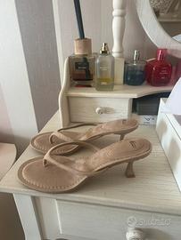 Sandalo donna infradito beige tg 38 nuovo