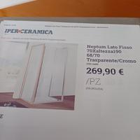 CABINA DOCCIA IPERCERAMICA NEPTUM  - 3 PEZZI