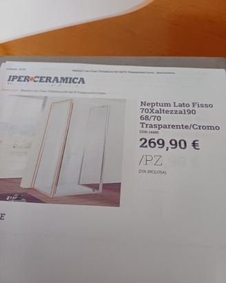 CABINA DOCCIA IPERCERAMICA NEPTUM  - 3 PEZZI